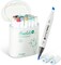 Ohuhu Alcohol Markers Supreme Brush Tip: 24-Color Brush & Chisel Double Tipped Art Marker Set for Artist Adults Coloring Illustrations -Honolulu Plus-Refillable